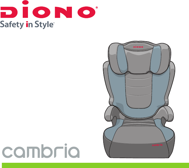 Diono Cambria High Back Booster, Diono Cambria 2 Booster Car Seat Instructions